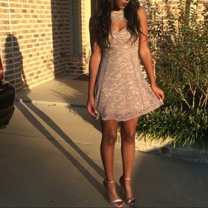 Beige Homecoming Dress
